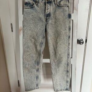 Sezane Women's Acid Wash Ankle Jeans - Gray